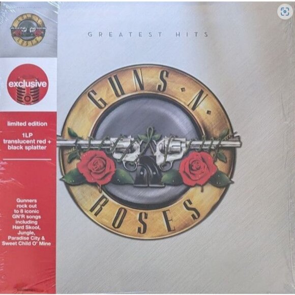 Guns N Roses Greatest Hits 1LP Translucent Red Black Splatter Vinyl Target Exclu - Picture 2 of 3